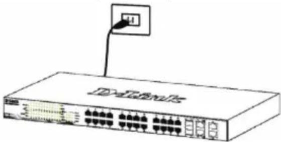 D-LINK DXS-1210-12SC - Step 3 – Plugging in the AC Power Cord - 1