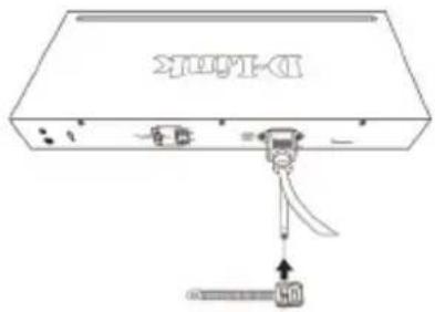 D-LINK DXS-1210-12SC - Installation du dispositif de retenue du cordon d'alimentation - 3