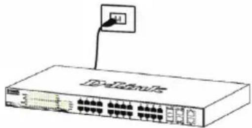 D-LINK DXS-1210-12SC - Étape 3 : raccordement au secteur - 1