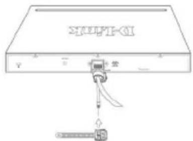 D-LINK DGS-1510-52XMP - Installing Power Cord Clip - 3