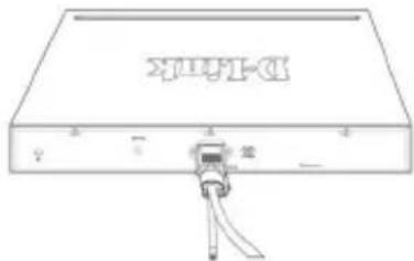 D-LINK DGS-1510-52XMP - 將固定帶與電源線固定住 - 1