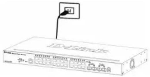 D-LINK DGS-1510-52XMP - Langkah 3: Colokkan kabel power AC - 1