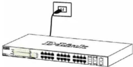 D-LINK DGS-1100-26MP - Schritt 3 – An die Stromversorgung anschließen - 1