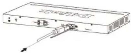 D-LINK DGS-1100-26MP - Instalación del retenedor del cable de alimentación - 2