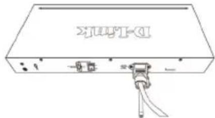 D-LINK DGS-1100-26MP - Установка фиксатора для кабеля питания - 5