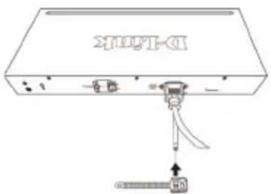 D-LINK DGS-1100-26MP - Установка фиксатора для кабеля питания - 3