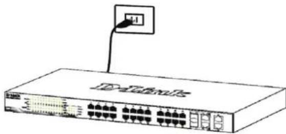 D-LINK DGS-1210-10MP - Étape 3 : raccordement au secteur - 1
