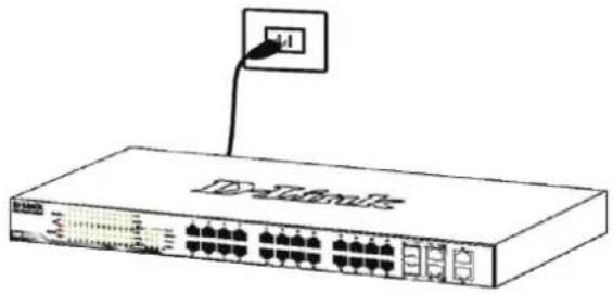 D-LINK DGS-1210-10MP - Fase 3 – Collegamento del cavo di alimentazione CA - 1