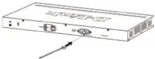 D-LINK DGS-1210-52 - 電源抜け防止クリップの設置 - 1