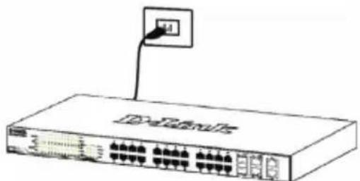 D-LINK DGS-1210-52 - 電源コードが固定されるまでリテーナを締めます - 4