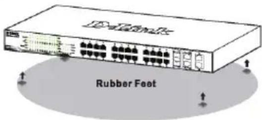 D-LINK DGS-1210-52 - Pemasangan di atas meja atau papan - 1