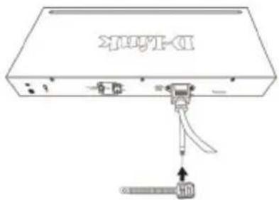 D-LINK DGS-1210-52 - Installazione della clip per il cavo di alimentazione - 3