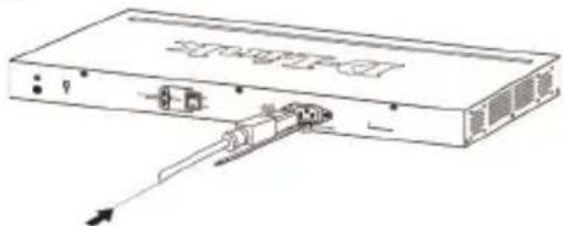 D-LINK DGS-1210-52 - Installazione della clip per il cavo di alimentazione - 2