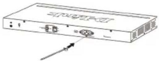 D-LINK DGS-1210-52 - Anbringen des Stromkabelhalters - 1