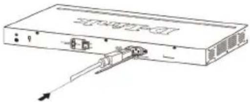 D-LINK DGS-1210-52 - 電源抜け防止クリップの設置 - 2