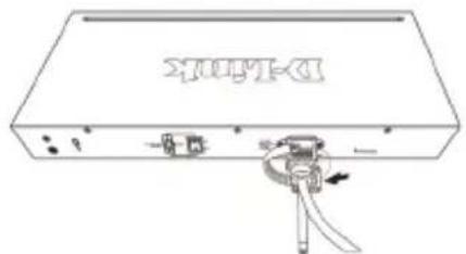 D-LINK DGS-1210-52 - Установка стяжки для закрепления кабеля питания - 4