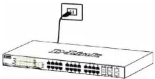D-LINK DGS-1210-52 - Etapa 3 – Conectando o Cabo de Alimentação CA - 1
