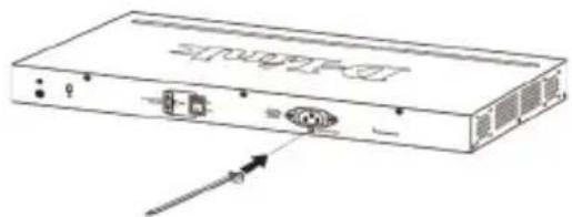 D-LINK DGS-1210-52 - Installing Power Cord Clip - 1