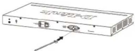 D-LINK DGS-1210-52 - Installation de l'attache du cordon d'alimentation - 1