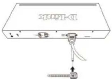 D-LINK DGS-1210-52 - Установка стяжки для закрепления кабеля питания - 3
