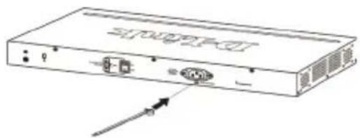 D-LINK DGS-1210-52 - Установка стяжки для закрепления кабеля питания - 1