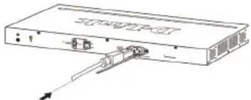 D-LINK DGS-1210-52 - Установка стяжки для закрепления кабеля питания - 2