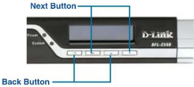 D-LINK DFL-2560 - LCD Keypad Controls After Boot-up - 1