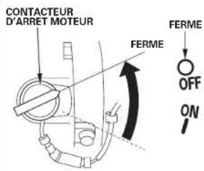 CONTACTEUR D'ARRET MOTEUR FERME FERME OFF ON