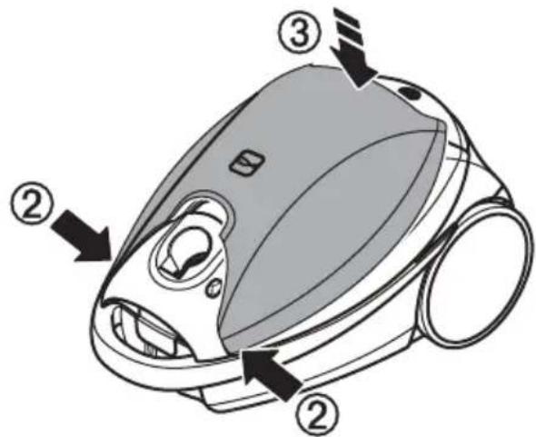 KENMORE BC7005 - POUR REMETTRE LE COUVERCLE DU PORTE-ACCESSOIRES EN PLACE : - 2
