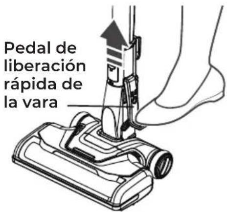 Pedal de liberación rápida de la vara
