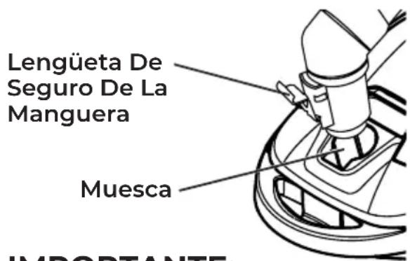 Lengüeta De Seguro De La Manguera Muesca IMPORTANTE