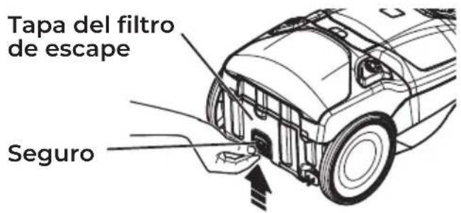 Tapa del filtro de escape Seguro