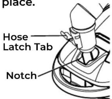 place. Hose Latch Tab Notch