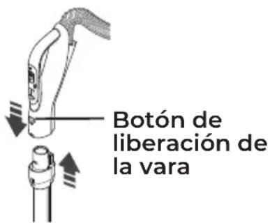 Botón de liberación de la vara