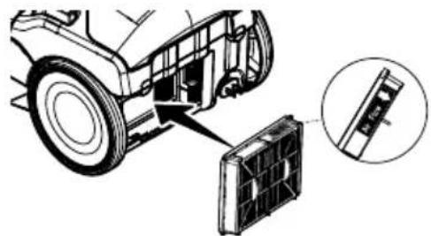 Technical diagram showing car air vent assembly with labeled components and a magnified inset of the air vent.