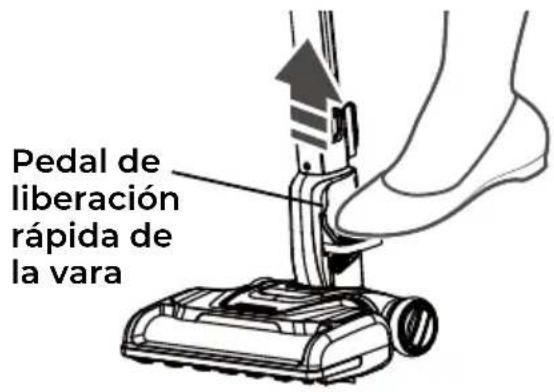 Pedal de liberación rápida de la vara