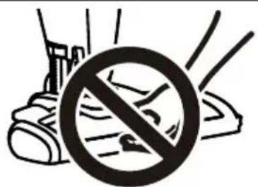 Warning symbol showing a person holding a phone with a 'No' sign, indicating no protection or absence of contact.