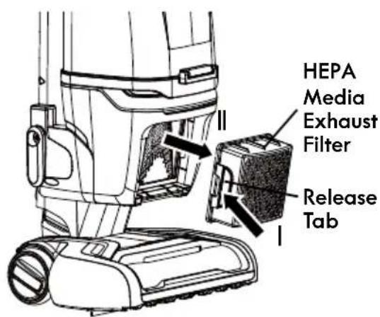 KENMORE DU4399 - HEPA MEDIA EXHAUST FILTER CLEANING - 2