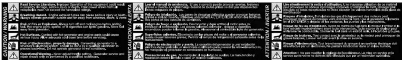 DEWALT DXGNR7000 - Free Warning Label Replacement - 2