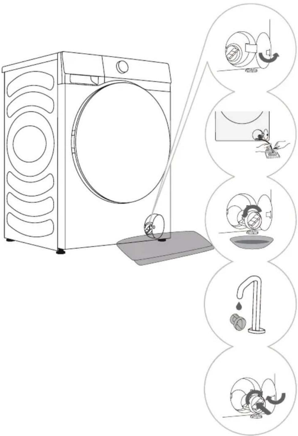 GORENJE WD2PA964ADW - NETTOYAGE DU FILTRE DE LA POMPE - 1