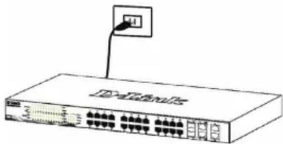 D-LINK DGS-1100-10MP - Schritt 3 – An die Stromversorgung anschließen - 1