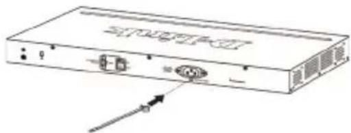 D-LINK DGS-1100-10MP - Установка фиксатора для кабеля питания - 1