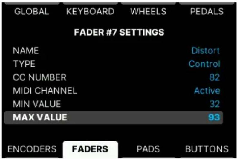 Arturia KeyLab mk3 - Fader Settings individuels - 1