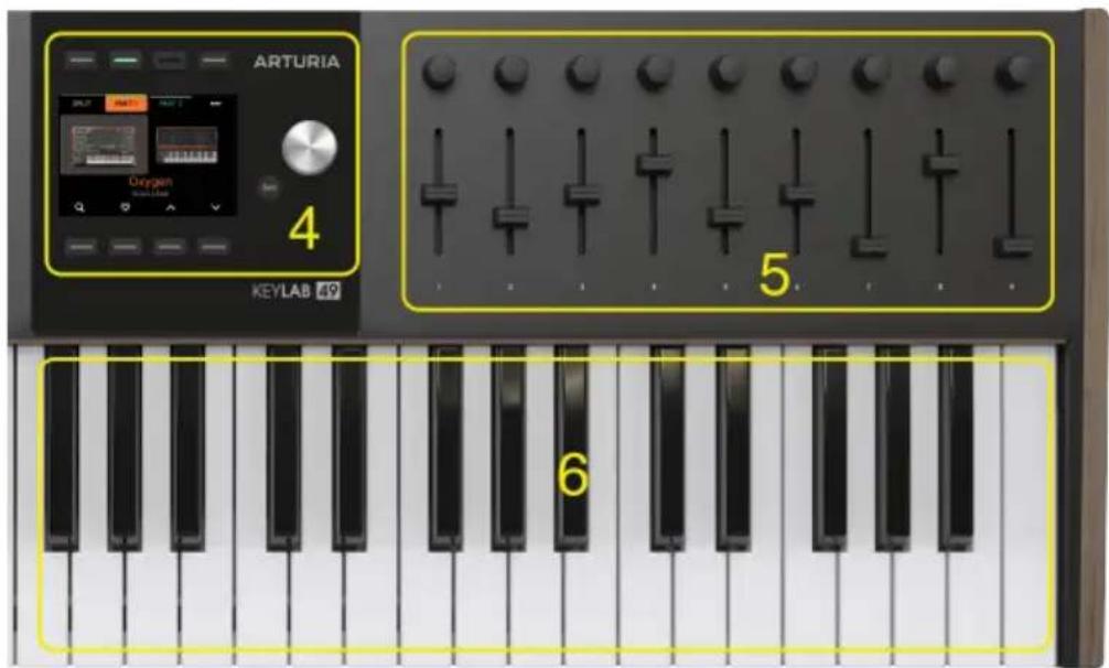 Arturia KeyLab mk3 - Panneau avant, côté droit - 1