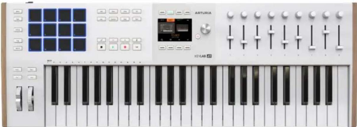 Arturia KeyLab mk3 - Organisation du panneau avant - 1