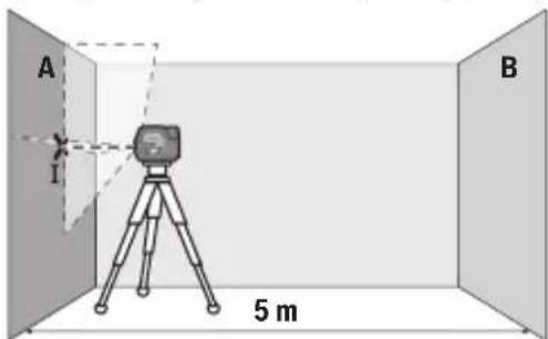 BOSCH GCL 12V-50-22 CG Professional - Yatay ışın yükseklik hassasiyetinin kontrol edilmesi - 1