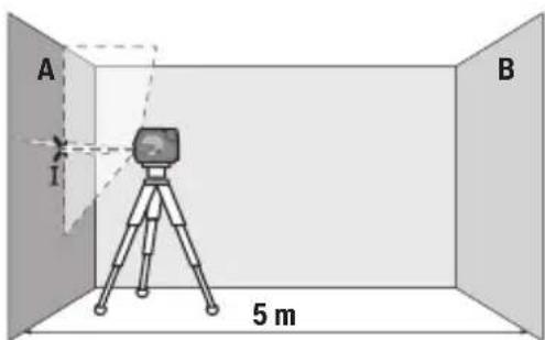 BOSCH GCL 12V-50-22 CG Professional - A vízszintes vonal magassági pontosságának ellenőrzése - 1