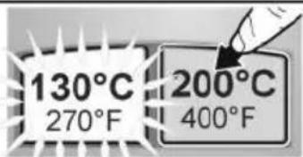 130°C 270°F 200°C 400°F