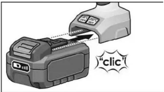 Flex GG 200 18 - Inserting/changing the battery - 1