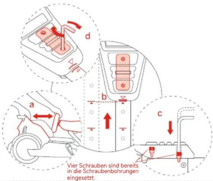 SEGWAY Ninebot Gokart Pro II - Den Rahmen verlängern und die Länge des Aufbaus einstellen - 1